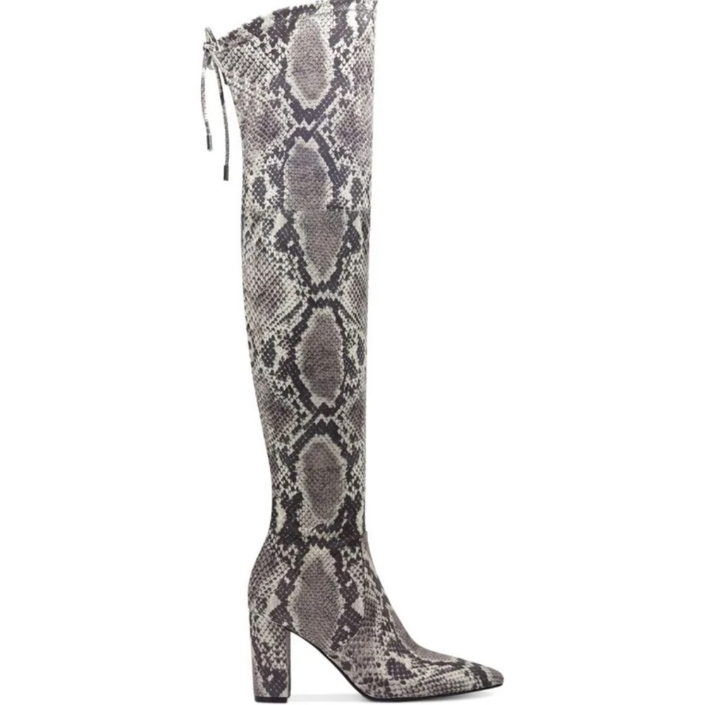 Marc fisher ‎ vany Snake Print Knee-High Boots